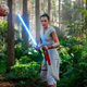Daisy Ridley’s Rey getting in some training time with a familiar tool.